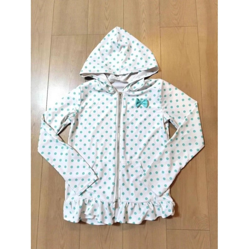 Street Fashion Zip Up Hoodie - European and American sweet girl white