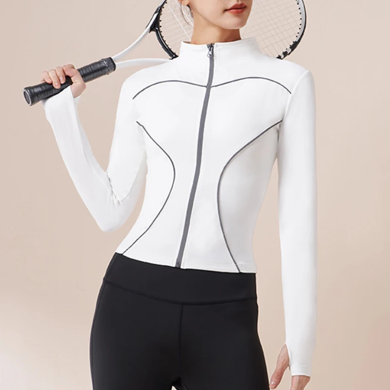 Reflective Jacket Running - Aiithuug Autumn Spring Top Reflective Stripe