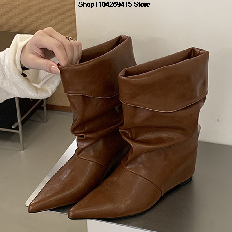 Street Fashion Vintage - New Fashion Pleated Folded Stacked Ankle
