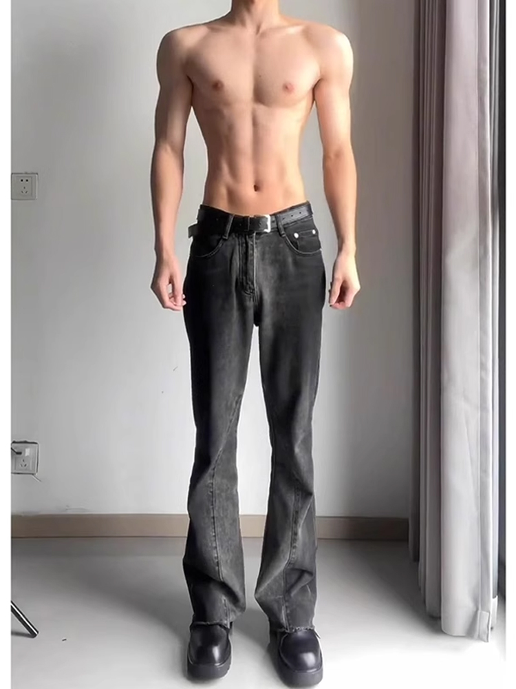 Street Fashion Vibes - High Waist Straight Leg Jeans Men's