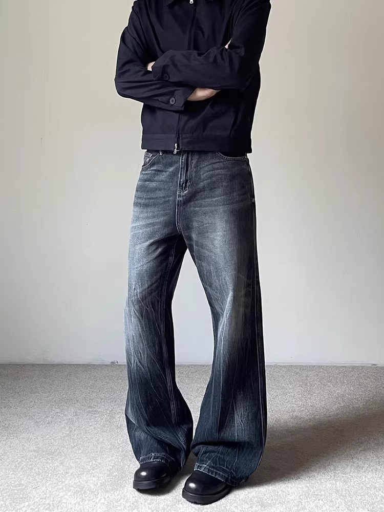 Washed Blue Grey  Pattern Men' - đánh giá và giá Street Fashion Vibes