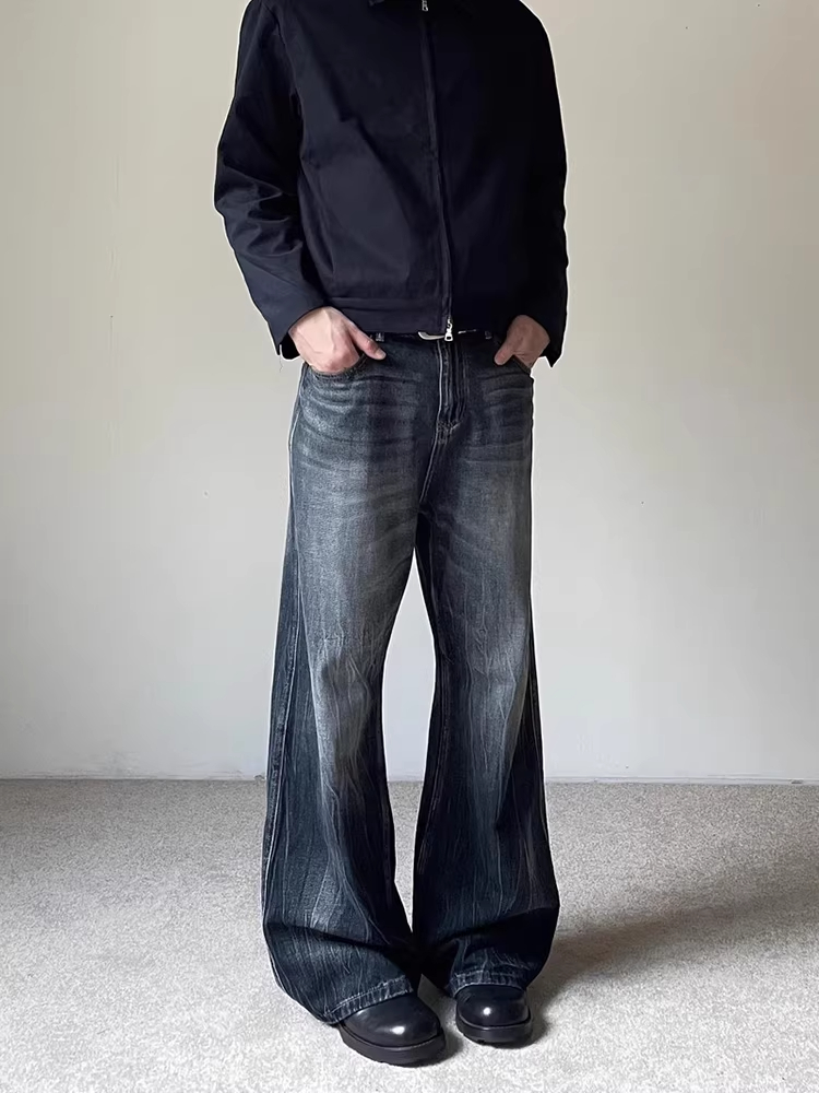 Washed Blue Grey  Pattern Men' - đánh giá và giá Street Fashion Vibes