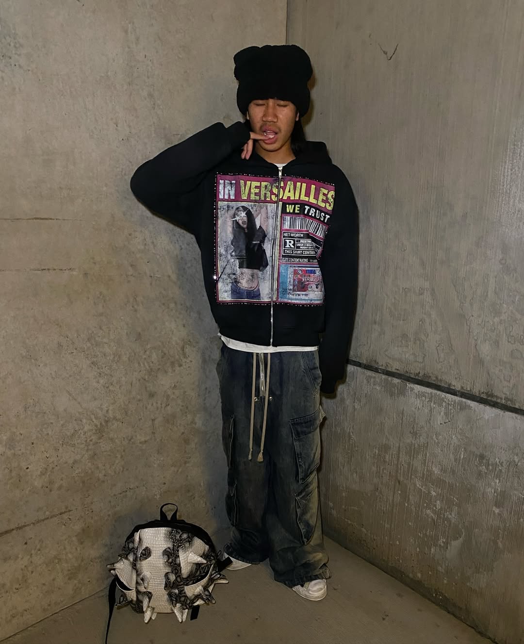 Retro Fashion Printed Pattern  - đánh giá và giá Street Fashion Zip Up Hoodie