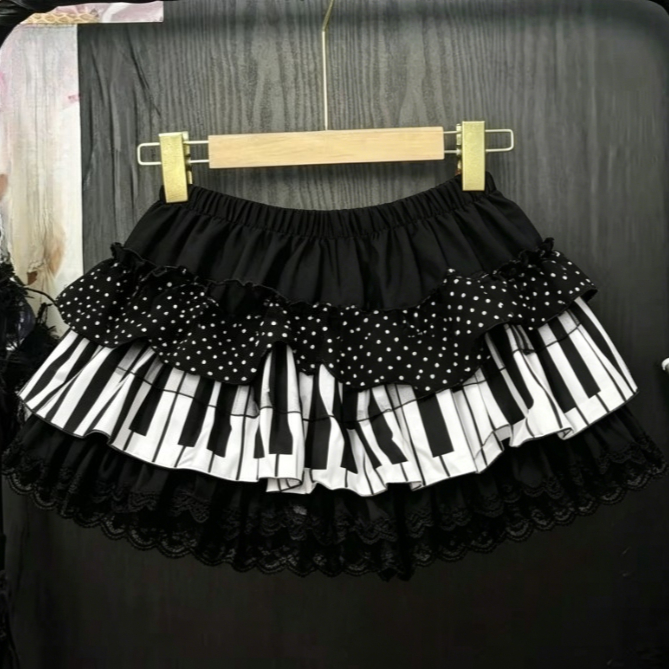 2026 Y2K Aesthetic Piano Print - đánh giá và giá Street Fashion Vintage