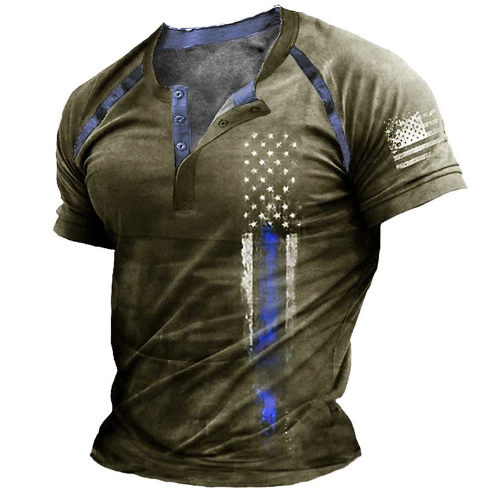 Funny 3D American Flag Print M - đánh giá và giá Street Fashion Vintage