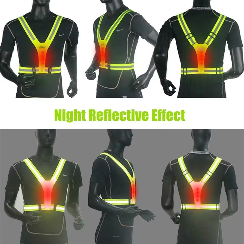 LED Running Vest Reflective Gl - đánh giá và giá Reflective Jacket Running