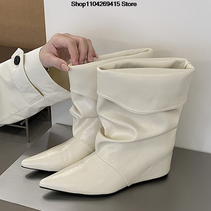 New Fashion Pleated Folded Sta - đánh giá và giá Street Fashion Vintage